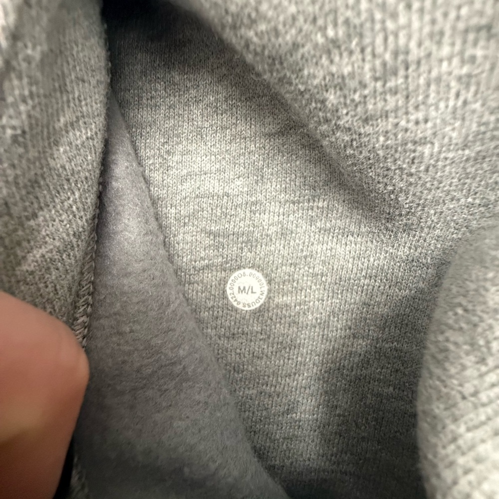 Lululemon Athletica Heathered Core Medium Gray Half-Zip Hoodie M/L - Picture 7 of 12